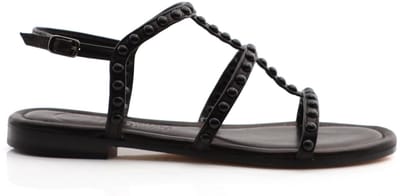DONNA CAROLINA DAMES SANDALEN ZWART 55108110-001 PERSIA PILL 55.108.110 NAPPA NERO MAAT 38