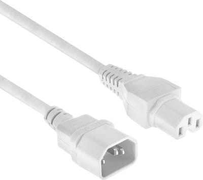 ACT Netsnoer C14 - C15 wit 1,2 m AK5436