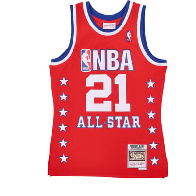 Basketbaltanktop voor heren Nba Swingman Jersey Hardwood Classics nr. 21 Kevin Garnett Team West