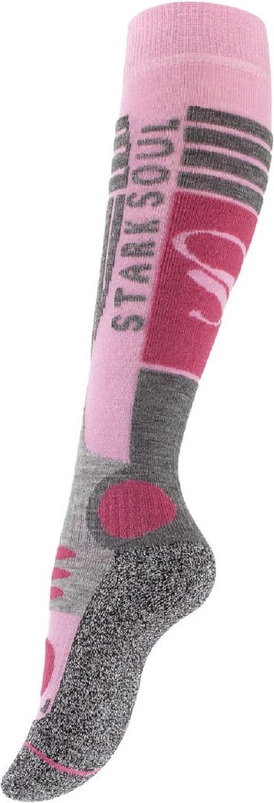 Stark Soul ski- en snowboard - kniekousen - dames wintersport sokken - rose/paars - met dempingszones - 1 paar - maat 39/42