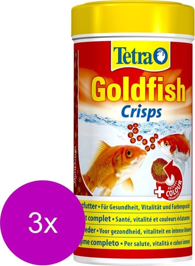 Tetra Visvoer Goldfish Crisps - Vissenvoer - 3 x 250 ml