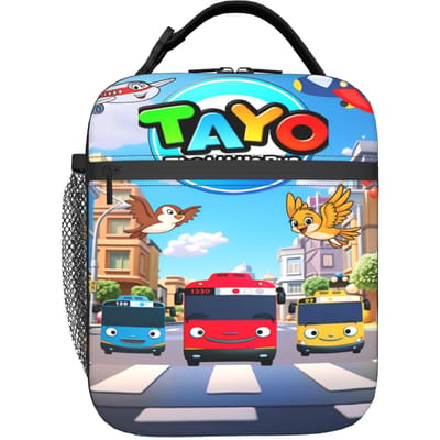 Tayo de Kleine Bus Lunchtas Casual Lunchbox Voor Kind Picknick Handige Koeltas Waterdicht Grafisch Thermische Lunchtassen as picture