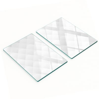 Geharde multifunctionele decoratieve glazen panelen, abstract ontwerp, 2x40x52 cm