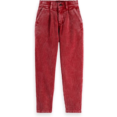 Scotch & Soda Boy Loose-tapered Garment-dyed Corduroy Pants Ketchup Taglia: 4 | Pantaloni Outlet | kids