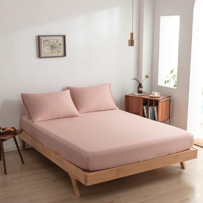 Bamboe hoeslaken Cuddle Pink roze 80x220 cm – Standaard matras, zacht, ademend & hypoallergeen | Boomba Bamboo®