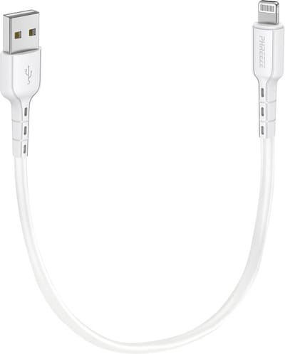 Korte oplaadkabel geschikt voor iPhone en iPad met Lightning naar usb A - Oplader kabel - 0,3m - Wit