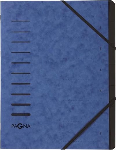 Pagna 1554277 Ordner Blauw Din A4 Pressspankarton Aantal Vakken: 7