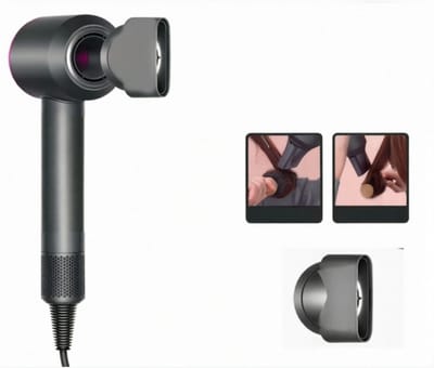 Namajunas - Fohn accessoire - Spleetmondstuk - Geschikt voor Dyson föhnmodellen HD15 / 08 / 07 / 03 / 02 / 01 - Laat uw haar frisser aanvoelen - Voor een stijlvol, glad resultaat - Hittebestendig - Kan worden gebruikt met een kam - Zwart