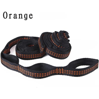 Hangmatriem voor buiten Hoge sterkte polyester Boomriem Boomtouw Chrysanthemumtouw Eenvoudig en handig Sterk draagvermogen 200cm oranje