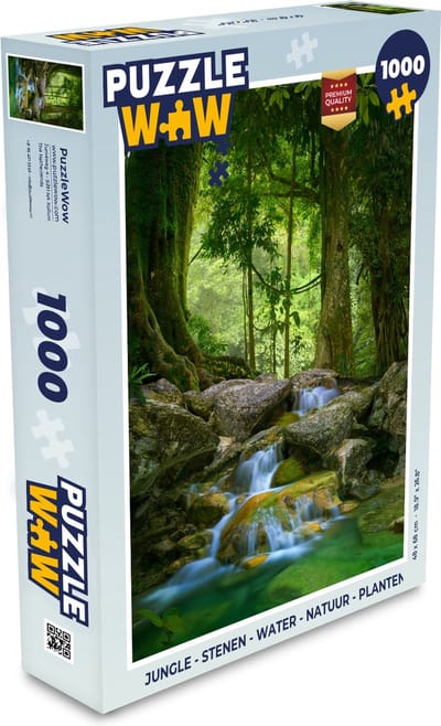 Puzzel Jungle - Stenen - Water - Natuur - Planten - Legpuzzel - Puzzel 1000 stukjes volwassenen