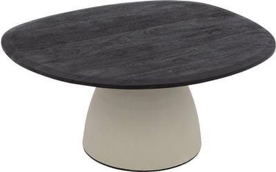 Goossens Lira Salontafel - Hout - 86 x 37 x 76 cm - Rond - zwart