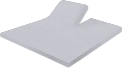 LINNICK Badstof Velours Splittopper Hoeslaken - Hoeslaken 160x200cm - licht grey