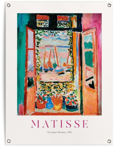 Tuinposter Henri Matisse - The Open Window - 80 x 60 - Canvas - REINDERS