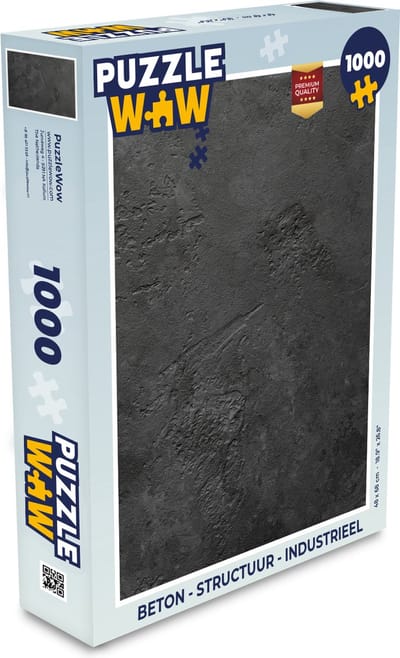 Puzzel Beton - Structuur - Industrieel - Zwart - Grijs - Legpuzzel - Puzzel 1000 stukjes volwassenen