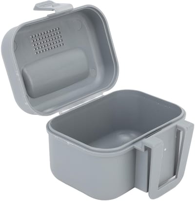 Dailygoody - Vissen Live Aas Box - Waterdichte Aashouder - Hittebestendige Container - Grijs - 38x38 cm - Ideaal voor Levende Aas - Perfect voor Henge...