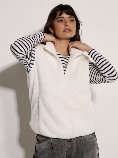 Fleece vest met ritssluiting