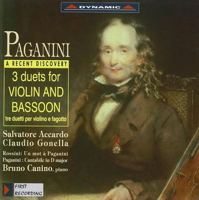 Salvatore Accardo, Claudio Gonella, Bruno Canino - Paganini: Three Duets For Violin And Bassoon (CD)