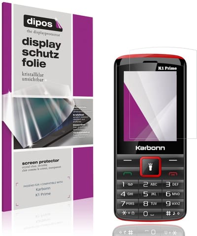 dipos – 4x Beschermfolie geschikt voor Karbonn K1 Prime | Krasbestendige & heldere Screenprotector Ultra-Thin