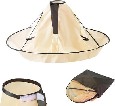 Haarknipcape Paraplu - Kapperscape Herbruikbaar - Thuis Knippen - Opvouwbaar Ademend - 90 Cm Diameter