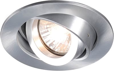 QAZQA club - Design Inbouwspot - 1 lichts - Ø 100 mm - Staal - Woonkamer | Slaapkamer | Keuken