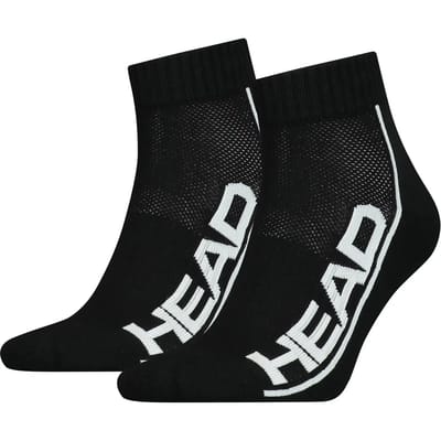 Black And White Head 2p Stripe Quarter Socks