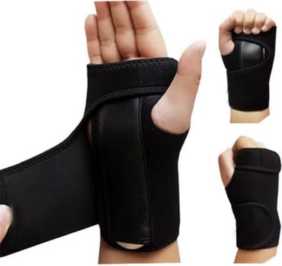 CHPN - Polsbrace - Polsondersteuning - Polsbandage - Carpaal Tunnel Syndroom - Pijnlijke pols - Polsversteviger - Links - Zwart - One size
