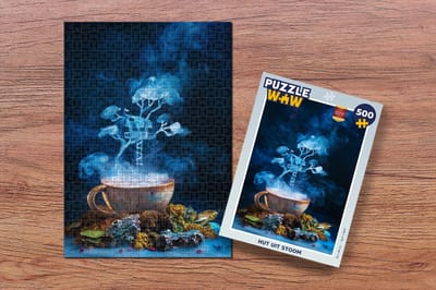 Puzzel Hut uit stoom - Legpuzzel - Puzzel 500 stukjes