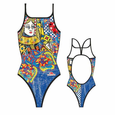 Turbo Queen Heart Vintage Zwemkleding Veelkleurig 4XL Vrouw