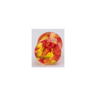 10 mm Double-flared plug Amber oranje - LMPiercings