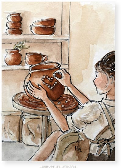 369 Pottenbakken,10x15cm