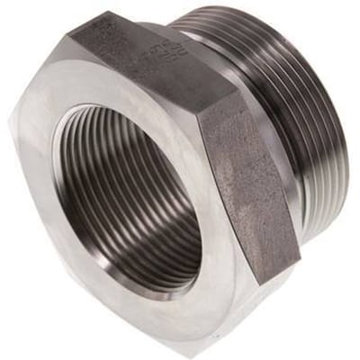 G 2'' x G 1 1/2'' M/F RVS Neusstuk 250 Bar - Hydrauliek - FL2S-MF-STE-200G-112G