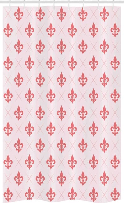 ABAKUHAUS Koraal Douchogordijn – Badkamerdecor – 120 × 180 cm – 100% Polyester – Waterafstotend, Koraal babyroze