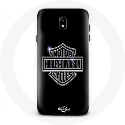 Coque - Harley Davidson - Galaxy J3 2017 - Noir - Logo - Rigide