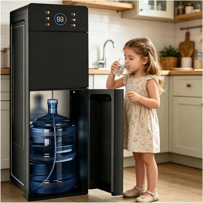 Waterkoeler Onderlading - Waterdispenser Warm Koud - Direct Water Tappen - Touchscreen Temperatuur - 5 Gallon Flessen - Zwart