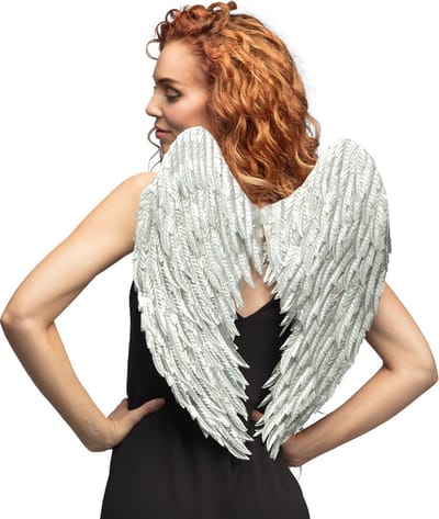 Boland - Vleugels engel Glam zilver Zilver - Volwassenen - Unisex - Engel - Halloween - Carnaval - Themafeest - Cosplay - Festival