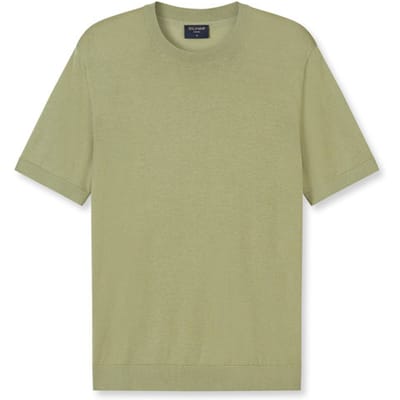 Gebreid shirt met ronde hals en 1/2-mouwen