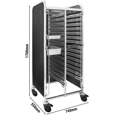 GGM Gastro Tablettwagen - für 30 Tabletts GN 1/1 - mit leisen Rollen
