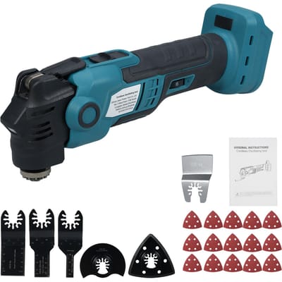 20V Snoerloos Oscillerend Gereedschap 6 Variabele Snelheden 19000RPM Borstelloze Motor Gereedschap Oscillerend Multitool Oscillating Tool Only