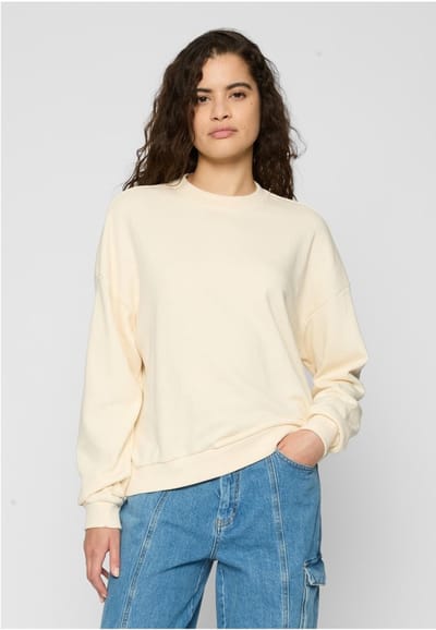 Urban Classics - Oversized Light Terry Crewneck sweater/trui - XS - Beige