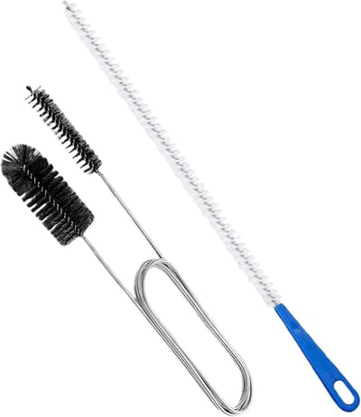 Afvoer Reinigingsborstel - Pijp Reiniger Set - Verstoppingen Verhelpen - Dubbele Borstelkop - Lange Flexibele Spiraal