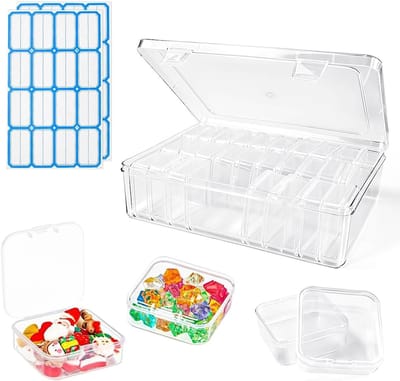 Kleine opbergdozen met deksel - Set van 30 stuks voor georganiseerd opslaan van spullen, accessoires en knutselmaterialen