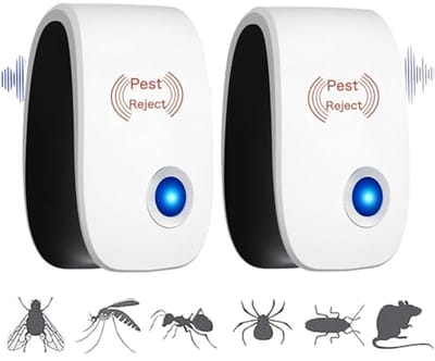 2 stuks - Ultrasone Ongedierte Verjager voor Stopcontact - Insecten en Muis Afweer - Fluisterstil en Veilig - Compacte Plug-in Beschermer voor Huis en Reis
