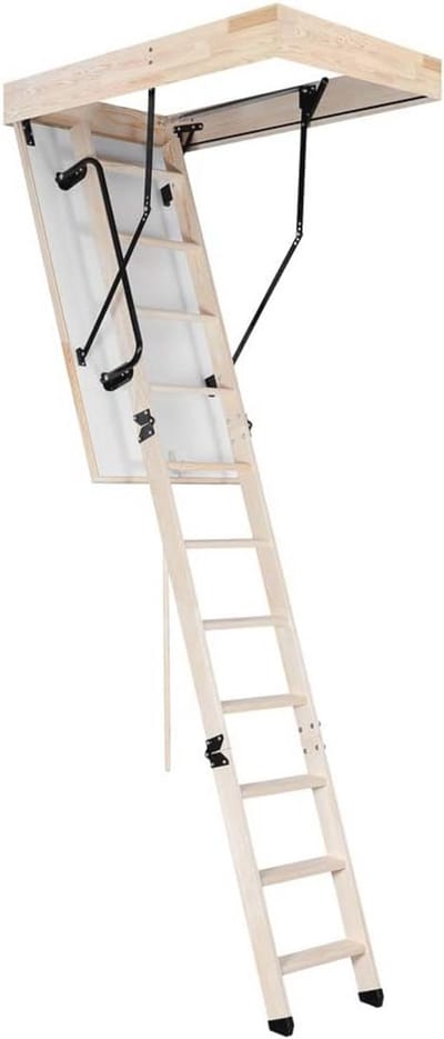 Vloertrap Thermo 120x60 met Trapleuning - Ruimtebesparende Vouwladder voor Zolder