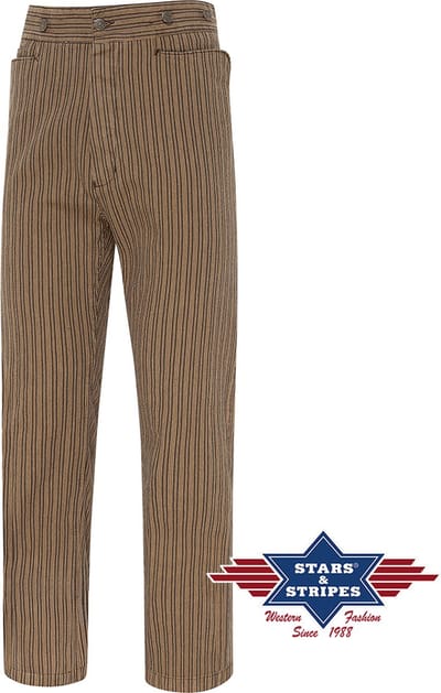 Stars & Stripes - Old Western Style broek Frankie bruin - maat 31