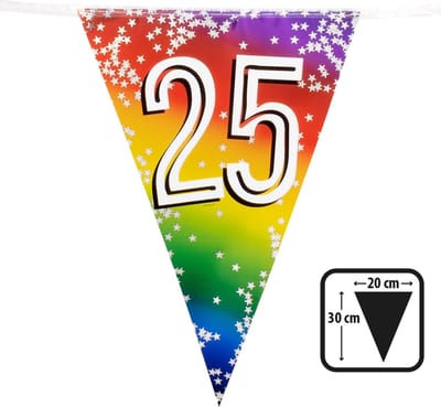 Boland - Folievlaggenlijn Rainbow '25' - Regenboog - Regenboog