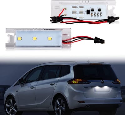 2x Foutloze Kentekenverlichting LED Wit voor Opel Zafira Vectra Corsa Astra met Canbus