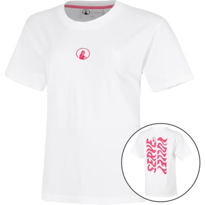 Quiet Please Create Wavy Boyfriend T-shirt Dames-Wit,Pink