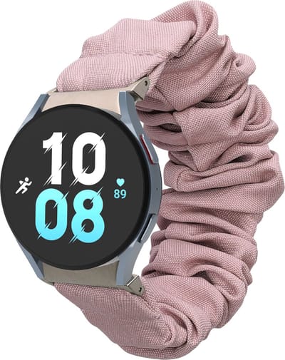 kwmobile elastisch bandje voor smartwatch - geschikt voor Samsung Galaxy Watch 4 / 5 / 6 Galaxy Watch 7 / FE - Horlogebandje van katoen - In lavendel