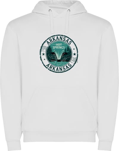 Witte Must have hoodie voor de echter Amerika liefhebber USA Amerikaanse staat Arkansas Print Full Color Color merk Roly maat S