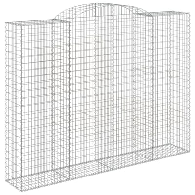 vidaXL - Schanskorf - gewelfd - 300x50x220/240 - cm - gegalvaniseerd - ijzer